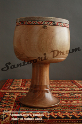 Persian Tombak made of walnut for Sale